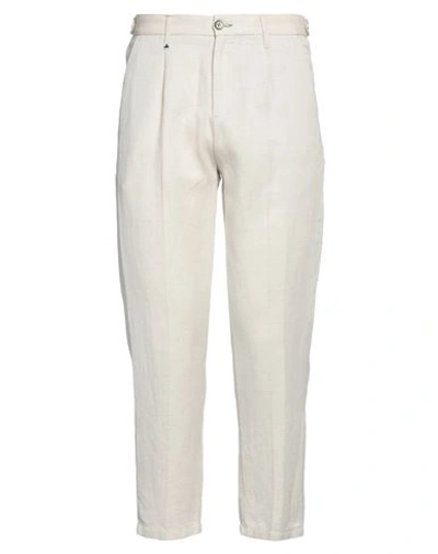 Shop Berna Man Pants Beige Size 32 Cotton, Linen, Polyester