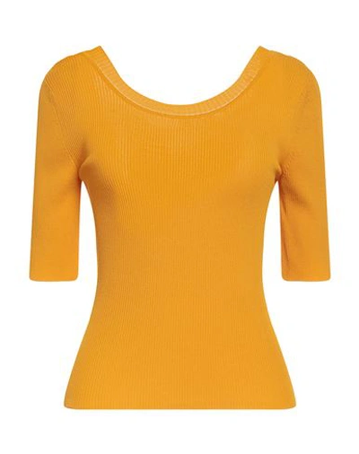 Shop Mauro Grifoni Grifoni Woman Sweater Ocher Size 8 Viscose, Polyamide In Yellow