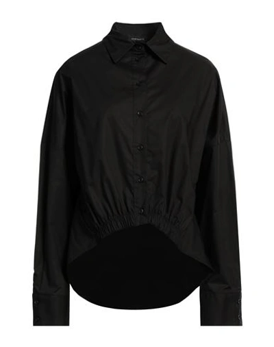 Shop Cristinaeffe Woman Shirt Black Size L Cotton