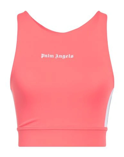 Shop Palm Angels Woman Top Coral Size S Polyamide, Elastane, Polyester In Red