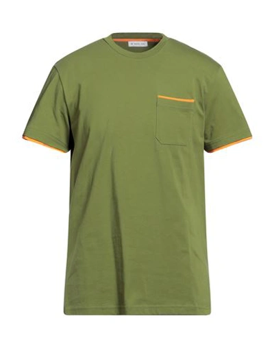 Shop Manuel Ritz Man T-shirt Military Green Size M Cotton