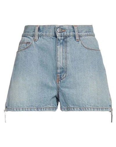 Costume National Woman Denim Shorts Blue Size 26 Cotton In Blue