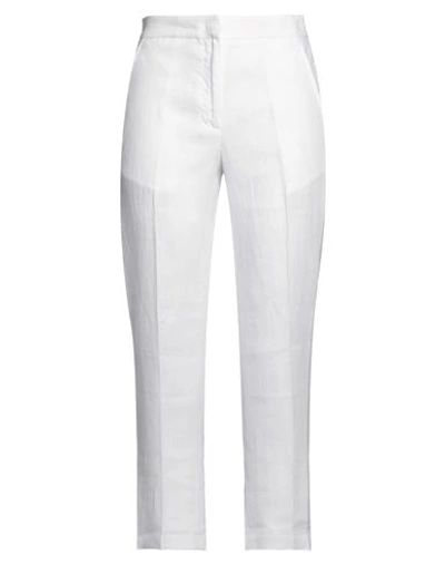 Shop Seventy Sergio Tegon Woman Pants White Size 6 Linen
