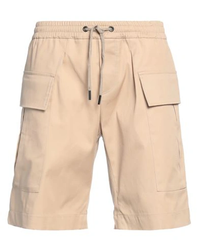 Shop Hōsio Man Shorts & Bermuda Shorts Sand Size 32 Cotton, Elastane In Beige