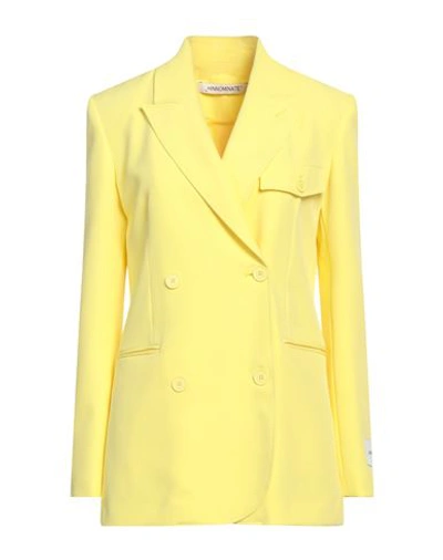 Hinnominate Woman Blazer Yellow Size Xs Polyester In Yellow
