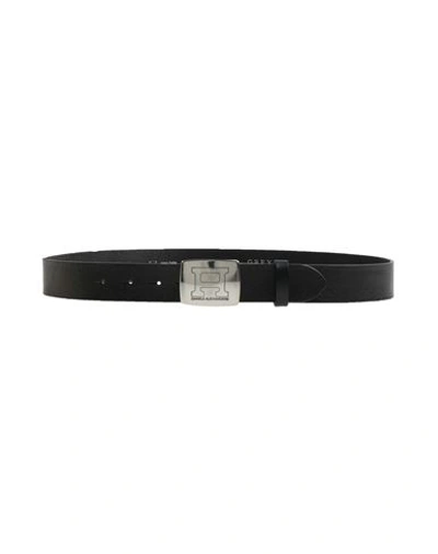 Shop Daniele Alessandrini Man Belt Black Size 43.5 Soft Leather