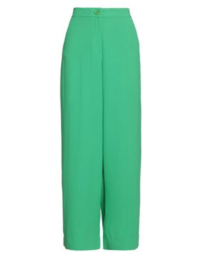 Shop Jacqueline De Yong Woman Pants Green Size S-32l Polyester