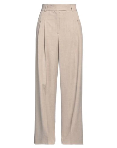 Shop By Malene Birger Woman Pants Beige Size 12 Polyester, Viscose, Wool, Elastane