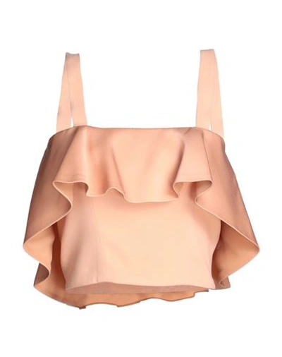 Shop Simona Corsellini Woman Top Blush Size 8 Acetate, Viscose, Elastane In Pink