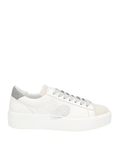 Shop Nira Rubens Woman Sneakers White Size 7 Leather, Textile Fibers