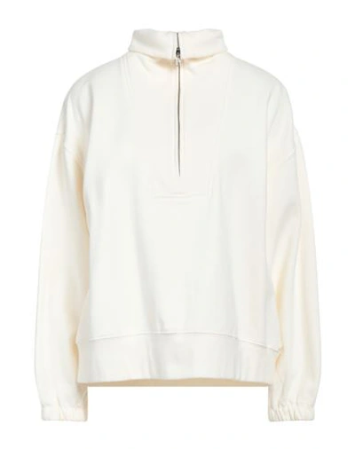 Shop Xirena Xírena Woman Sweatshirt Cream Size L Cotton, Polyester In White