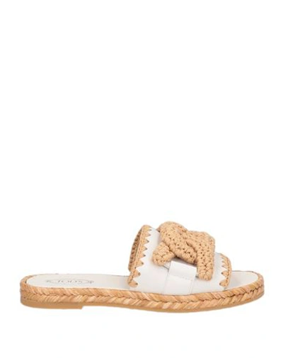 Tod's Kate Sandals In Leather In White