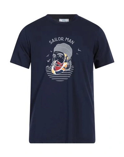 Shop Move Be Different Man T-shirt Navy Blue Size S Cotton