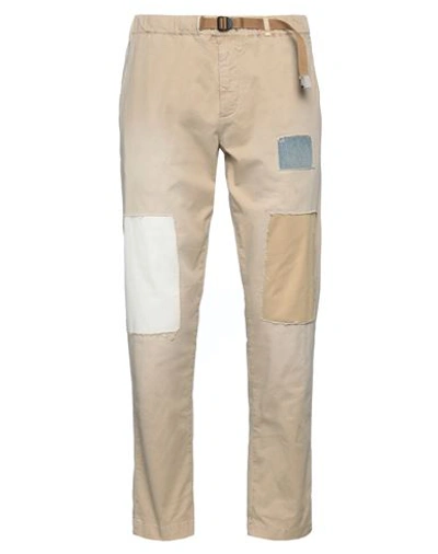 Shop White Sand Man Pants Beige Size 34 Cotton, Elastane