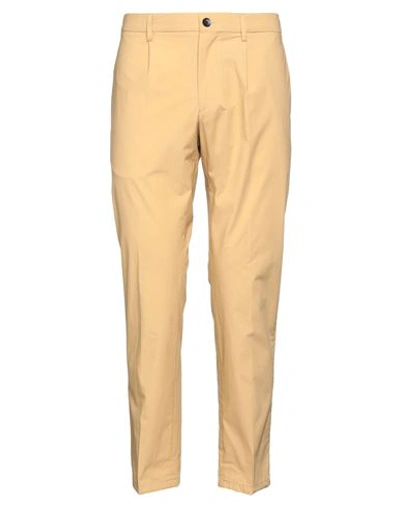 Shop Michael Coal Man Pants Sand Size 35 Cotton, Elastane In Beige