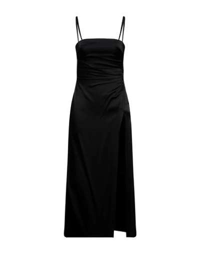 Act N°1 Woman Midi Dress Black Size 0 Acetate, Viscose In Black