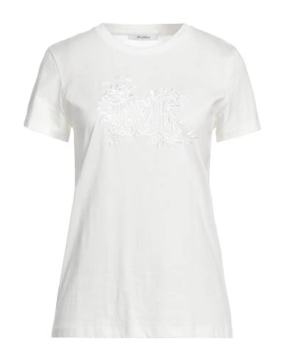 Shop Max Mara Woman T-shirt White Size L Cotton