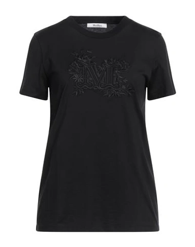 Shop Max Mara Woman T-shirt Black Size M Cotton