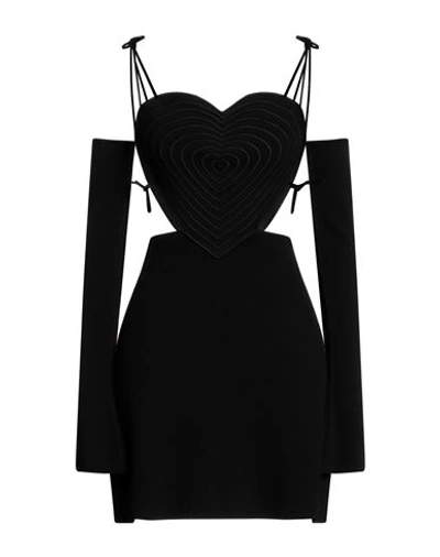 Shop Mach & Mach Woman Mini Dress Black Size M Viscose, Polyester