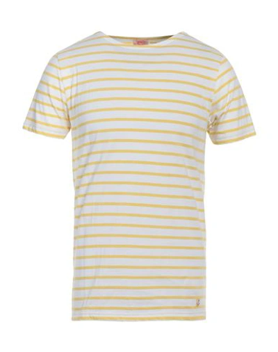 Shop Armor-lux Man T-shirt Yellow Size Xl Cotton