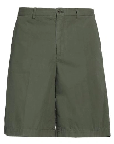 Shop Cellar Door Man Shorts & Bermuda Shorts Military Green Size 34 Cotton