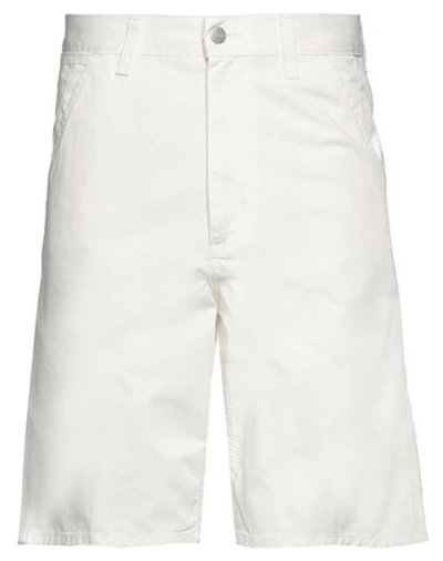 Carhartt Man Shorts & Bermuda Shorts White Size 33 Cotton In White