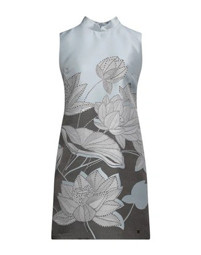Shop Gil Santucci Woman Mini Dress Sky Blue Size 10 Polyester, Polyamide, Elastane