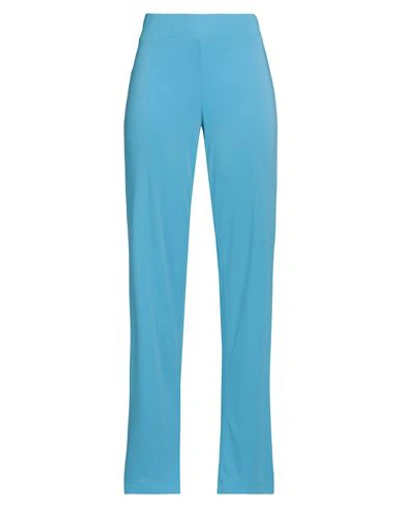 Shop Diana Gallesi Woman Pants Azure Size 8 Polyester In Blue