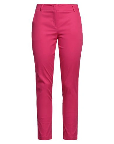 Shop Lafty Lie Woman Pants Fuchsia Size 10 Cotton, Elastane In Pink