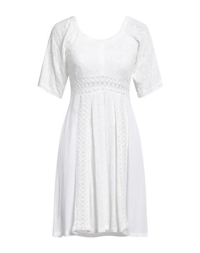 Shop Iconique Woman Mini Dress White Size Xl Viscose