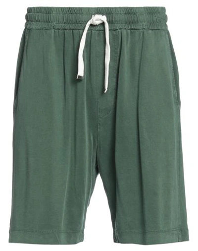 Shop Daniele Fiesoli Man Shorts & Bermuda Shorts Military Green Size Xl Cupro, Cotton
