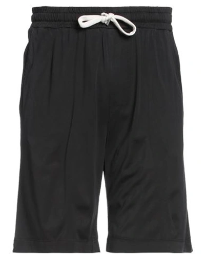 Shop Daniele Fiesoli Man Shorts & Bermuda Shorts Black Size M Cupro, Cotton