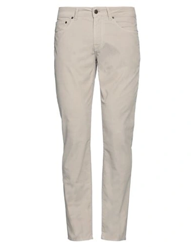 Shop Boglioli Man Pants Light Grey Size 32 Cotton, Elastane