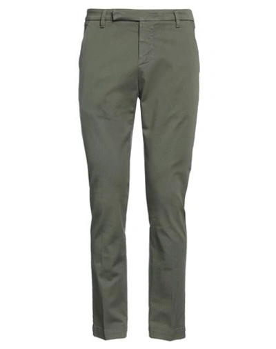 Shop Entre Amis Man Pants Military Green Size 35 Cotton, Elastane