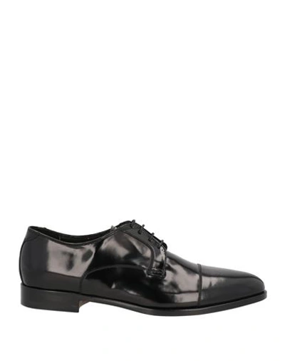 Shop Crisci Man Lace-up Shoes Black Size 9 Soft Leather