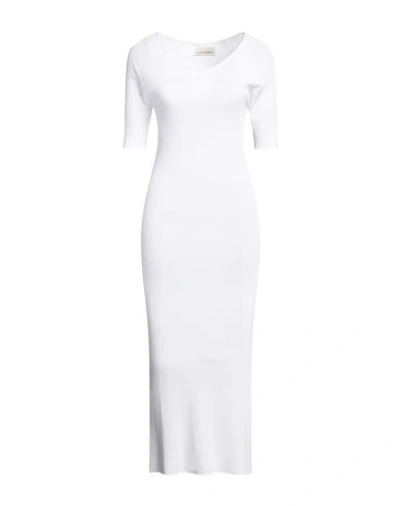 Carta Libera Woman Midi Dress White Size 1 Viscose, Polyamide In White