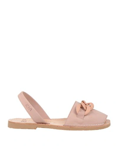 Shop Ria Woman Sandals Blush Size 7 Leather In Pink