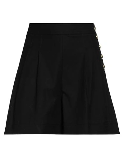 Shop I Blues Woman Shorts & Bermuda Shorts Black Size 6 Lyocell, Cotton, Elastane