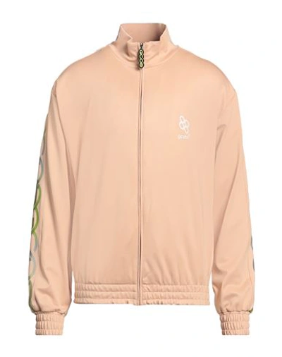 Gcds Man Sweatshirt Beige Size M Polyester, Elastane In Beige