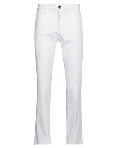 Shop Armani Exchange Man Pants White Size 28 Cotton, Polyester, Elastane
