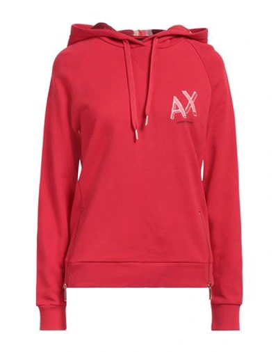 Shop Armani Exchange Woman Sweatshirt Red Size Xs Cotton, Viscose