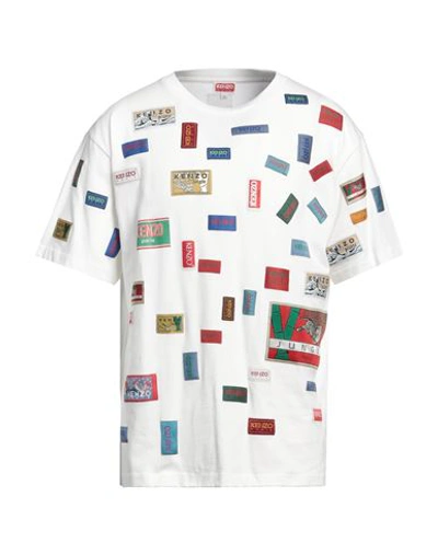 Shop Kenzo Man T-shirt White Size L Cotton, Polyester