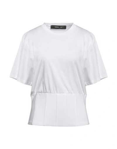 Shop Federica Tosi Woman T-shirt White Size 12 Cotton