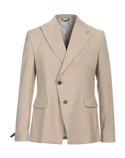 Daniele Alessandrini Man Blazer Beige Size 38 Viscose, Polyester In Beige