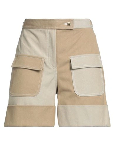 Shop Thom Browne Woman Shorts & Bermuda Shorts Khaki Size 6 Cotton In Beige
