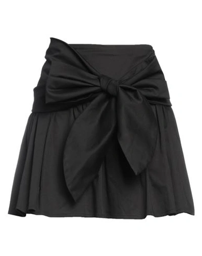 Shop Mariuccia Woman Mini Skirt Black Size M Cotton, Elastane