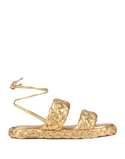 Shop Vicenza ) Woman Sandals Gold Size 7 Soft Leather