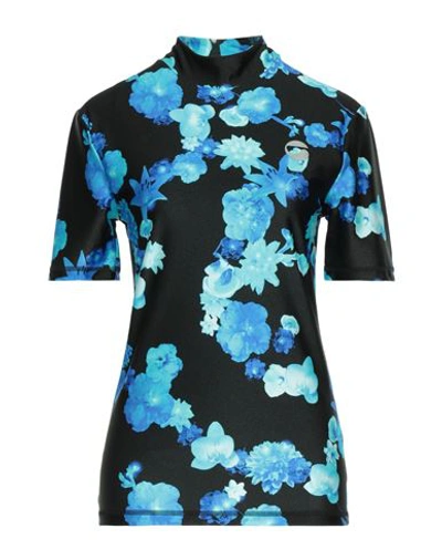 Shop Coperni Woman T-shirt Azure Size M Polyamide, Elastane In Blue
