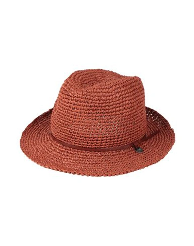 Shop Catarzi 1910 Woman Hat Rust Size 7 ¼ Viscose In Red