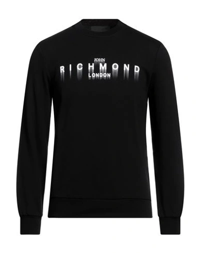 Shop John Richmond Man Sweatshirt Black Size S Cotton